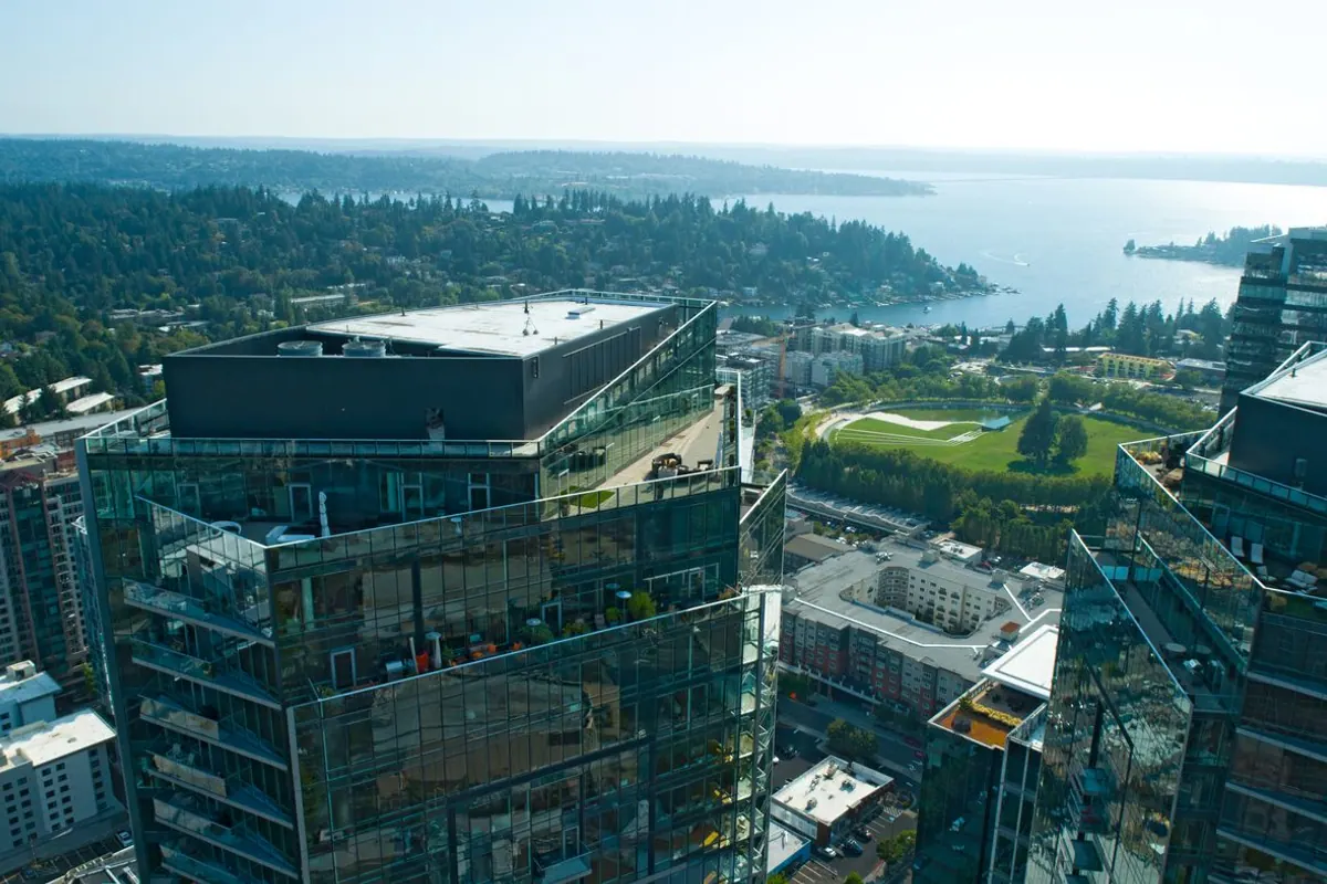 Photographic view of Downtown Bellevue