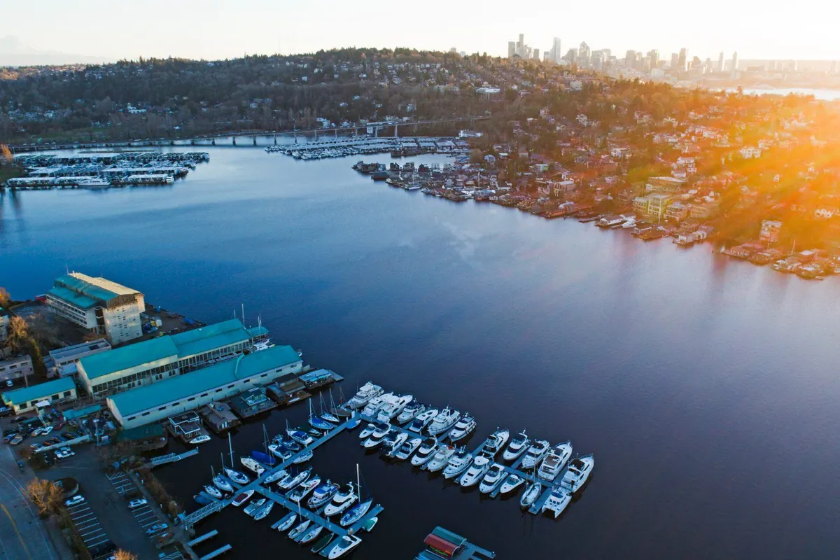 Photographic view of Portage Bay