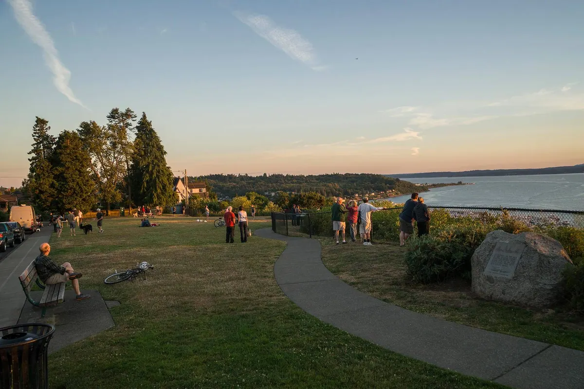 Photographic view of Sunset Hill